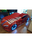 Кровать машина GT с подсветкой 80х160 красная