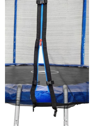 Батут Атлето 183 см з сіткою і драбинкою синій