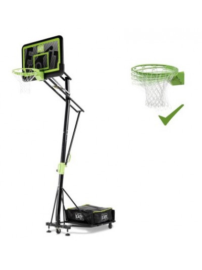 Стойка баскетбольна мобільна EXIT Galaxy black + кільце з амортизацією