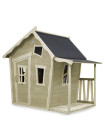 Деревянный домик из кедра EXIT Crooky 150 серо-бежевый