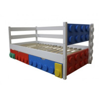 Детская кровать с бортиком Лего