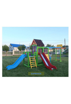 Игровая детская площадка Барвинок с двумя горками