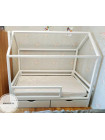 Кроватка домик белая 160х 80 см