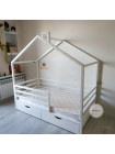 Ліжко будиночок біле 160х80 см