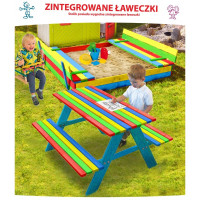 Площадка детская Песочница 120 см + стол с лавками