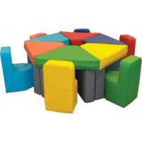 Комплект ігрових  меблів Квіточка-різнокольорова-2