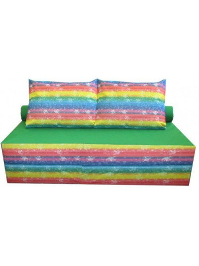 Диван-кровать  бескаркасный с подушкой Цветной