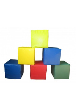 Мягкие модульные кубики Цветные