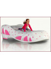  Ліжко-туфелька Сніжинка біло-рожева