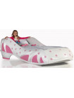 Кровать-туфелька Снежинка бело-розовая