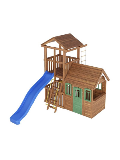 Игровая площадка с деревянным домиком Башня-6