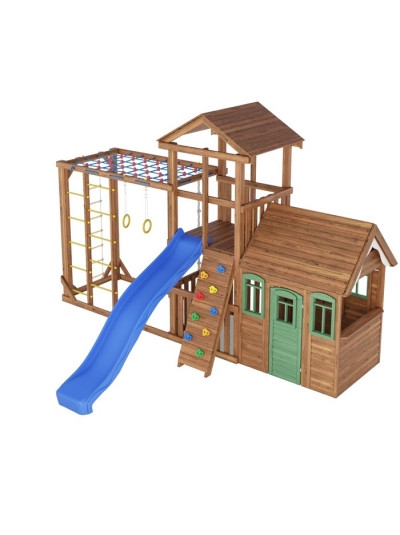Игровая площадка с деревянным домиком Башня-9